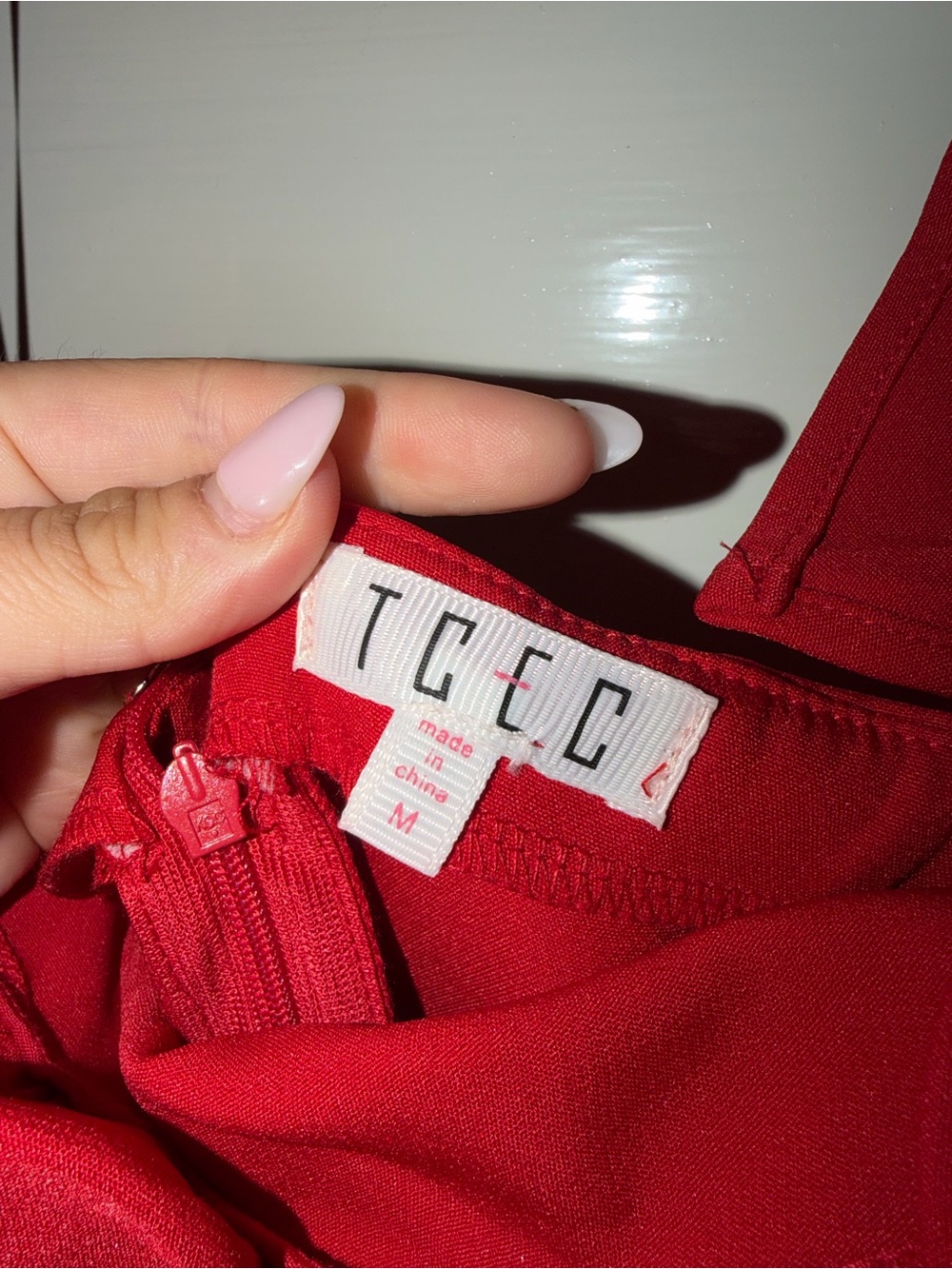 TCEC Red One-Shoulder Ruffle Dress - Picture 3 of 4